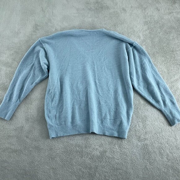 Wilfred Free Womens V-Neck Sweater M Blue Nylon 4758 - Picture 2 of 9